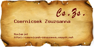 Csernicsek Zsuzsanna névjegykártya