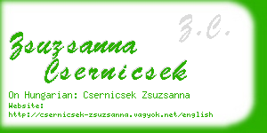 zsuzsanna csernicsek business card